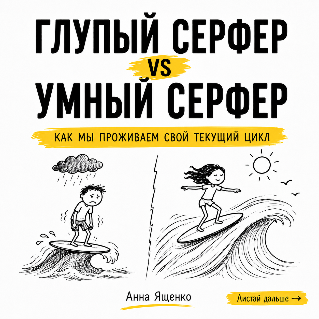Глупый и умный серфер